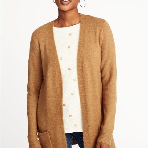 Old Navy Sweaters - Old Navy Cardigan Fuzzy Tan Brown size Small